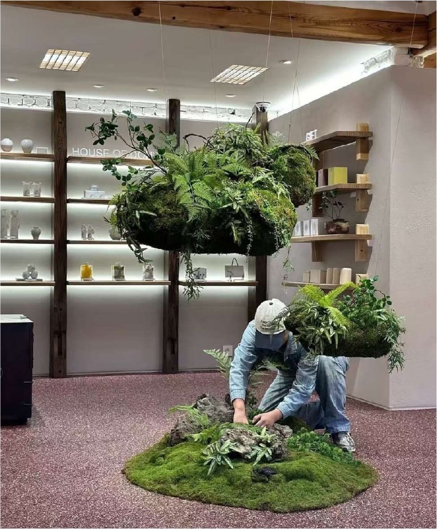 Sculptural botanical installation